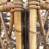 Vintage 4-sided rattan screen