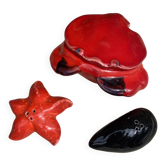Salière poivrière coquillages et crustacés