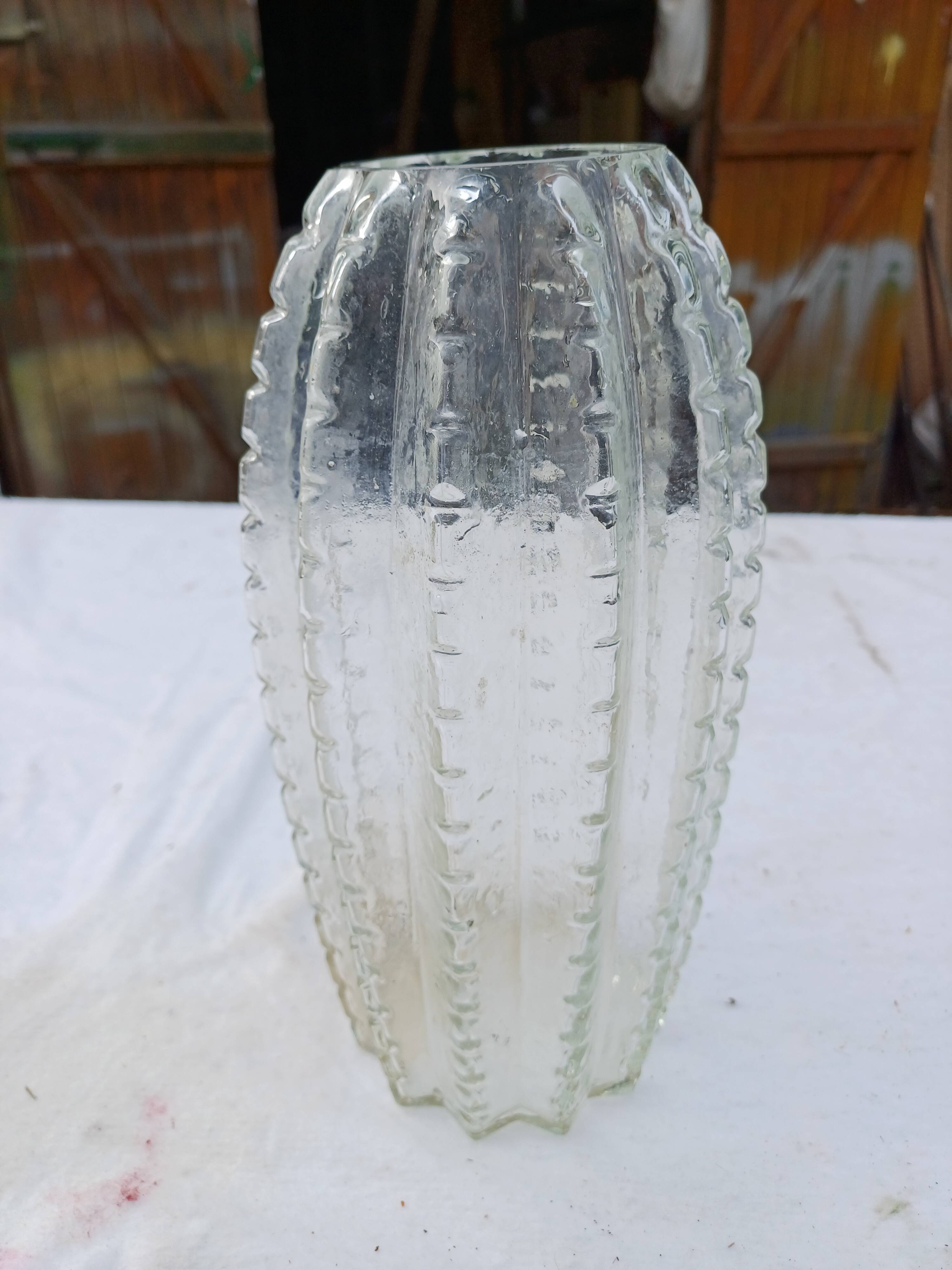 60s granite glass vase