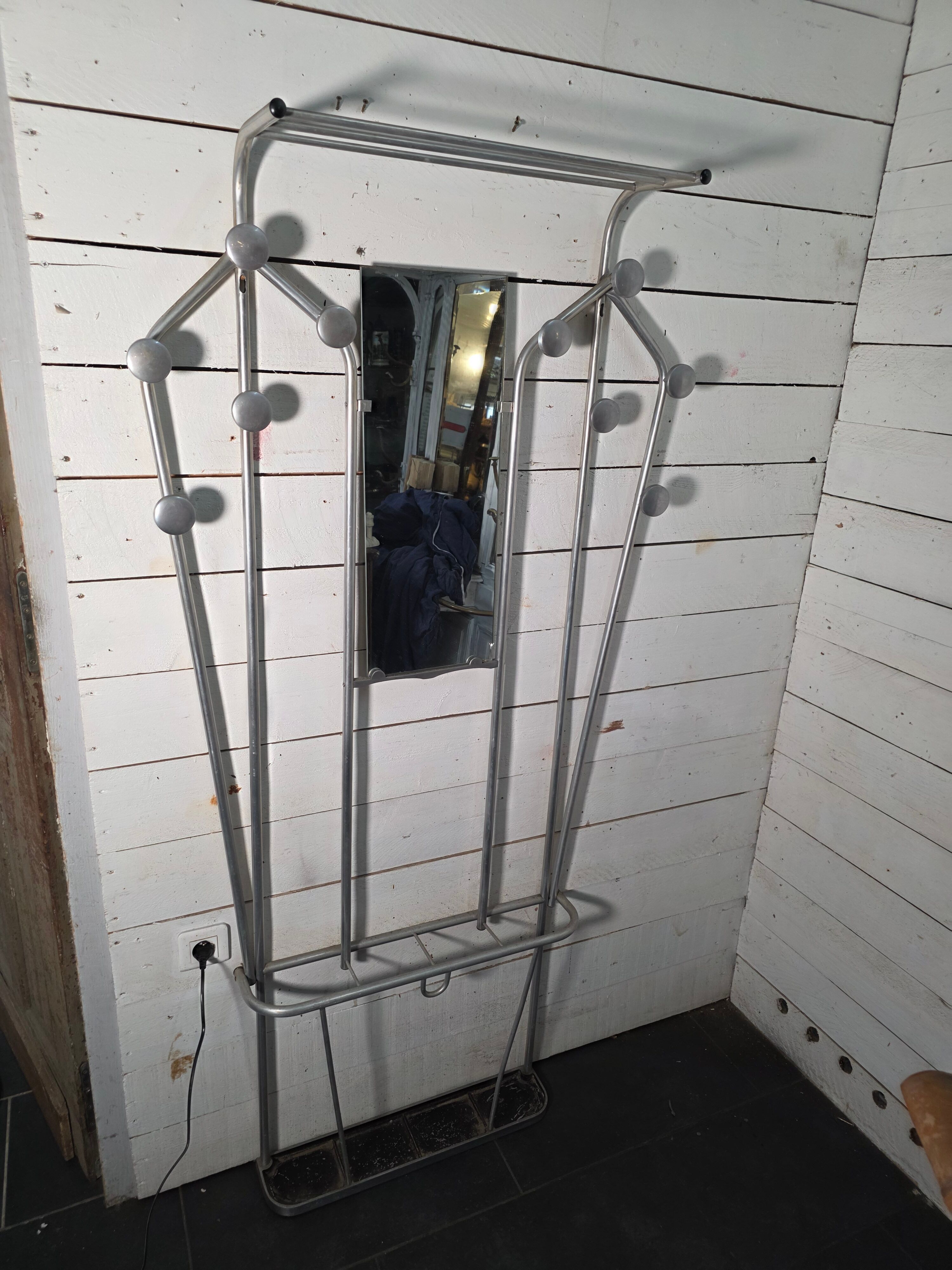 Aluminium coat rack from the 1950s.