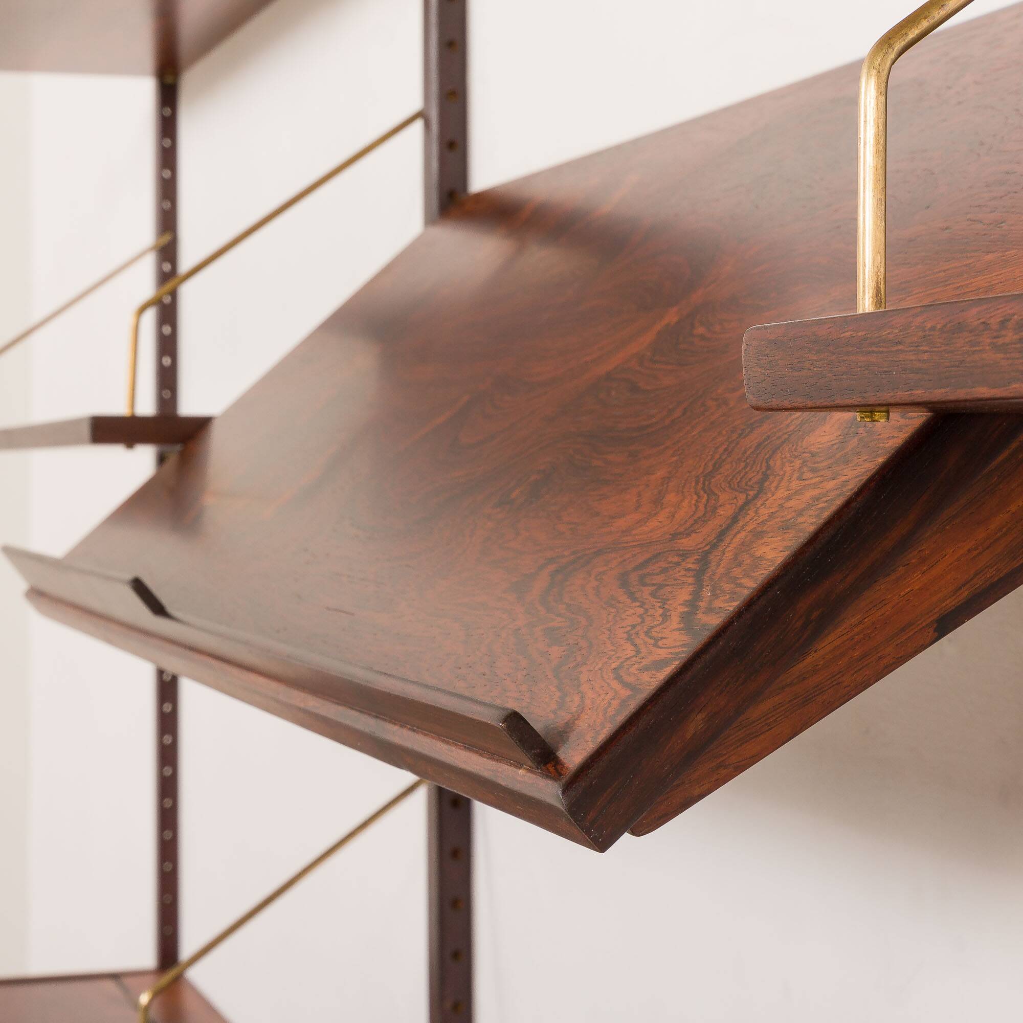 Hansen and Guldborg rosewood wall unit with a desk, Denmark 1960s