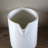 White earthenware pitcher carafe Digoin Sarreguemines