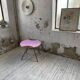 Vintage pink rattan coffee table