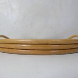 round rattan and mother-of-pearl tray