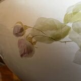 Large Verbanum Stone Laveno cache-pot, floral decoration "Roses" in earthenware ceramic, ca 1900