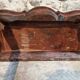 Antique French Napoleon III mahogany console table, wall table with marquetry, 19th century