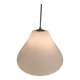 Czechoslovak Midcentury Modern Pendant Light in Opaline Glass and Plastic,