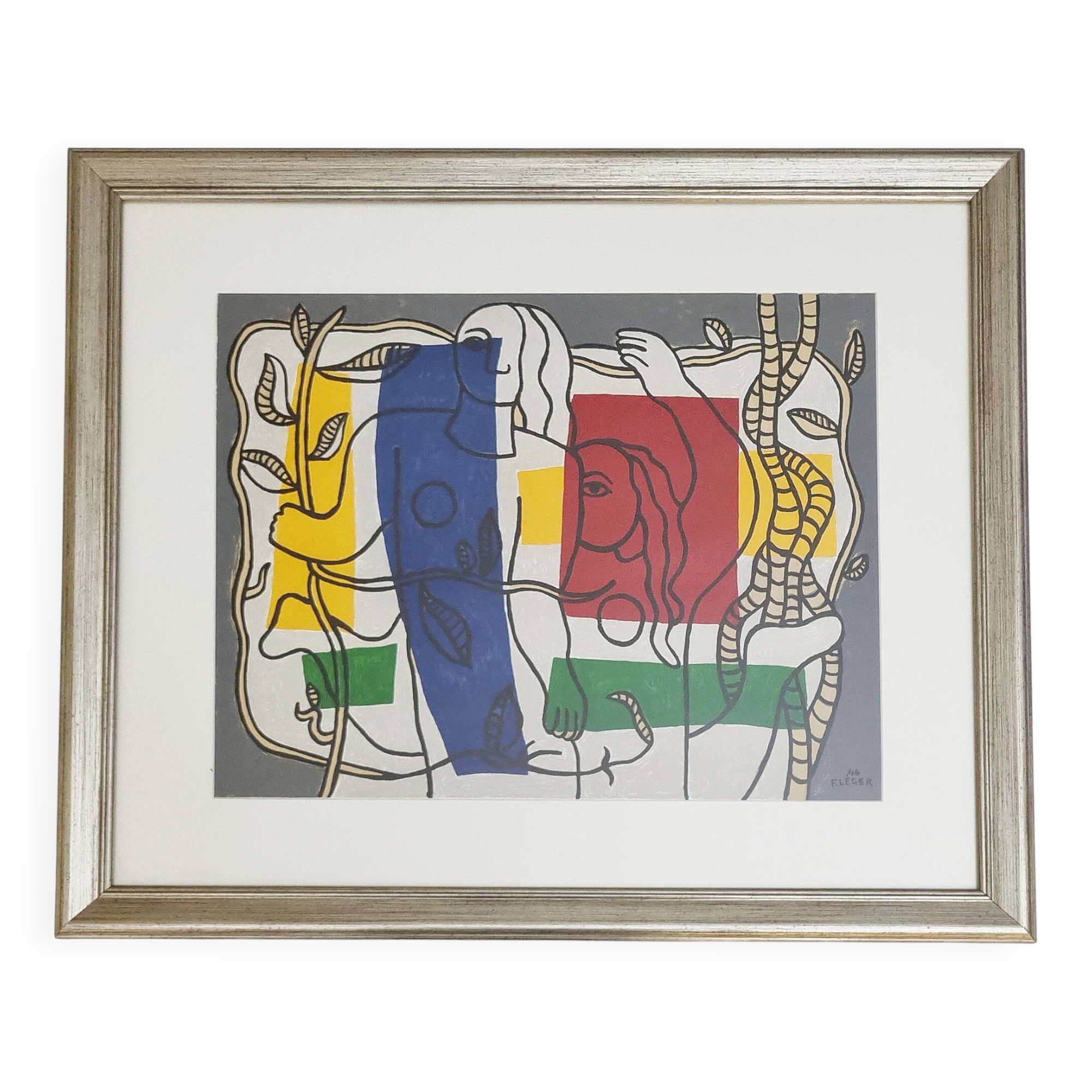 Original lithograph after Fernand Léger, 1946, 62 x 72 cm, framed