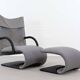 Zen easy chair with footrest by claude brisson for ligne roset