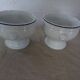 4 Large bowls salad bowls + 2 cups PILLIVUYT blue decoration boat G. CAOUDAL