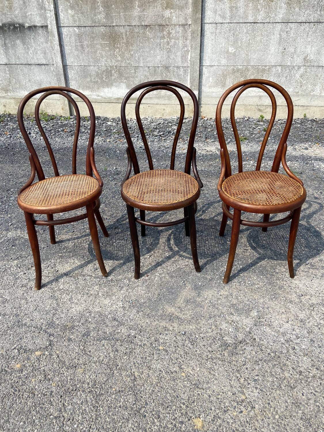 Set of 7 Thonet bistro chairs