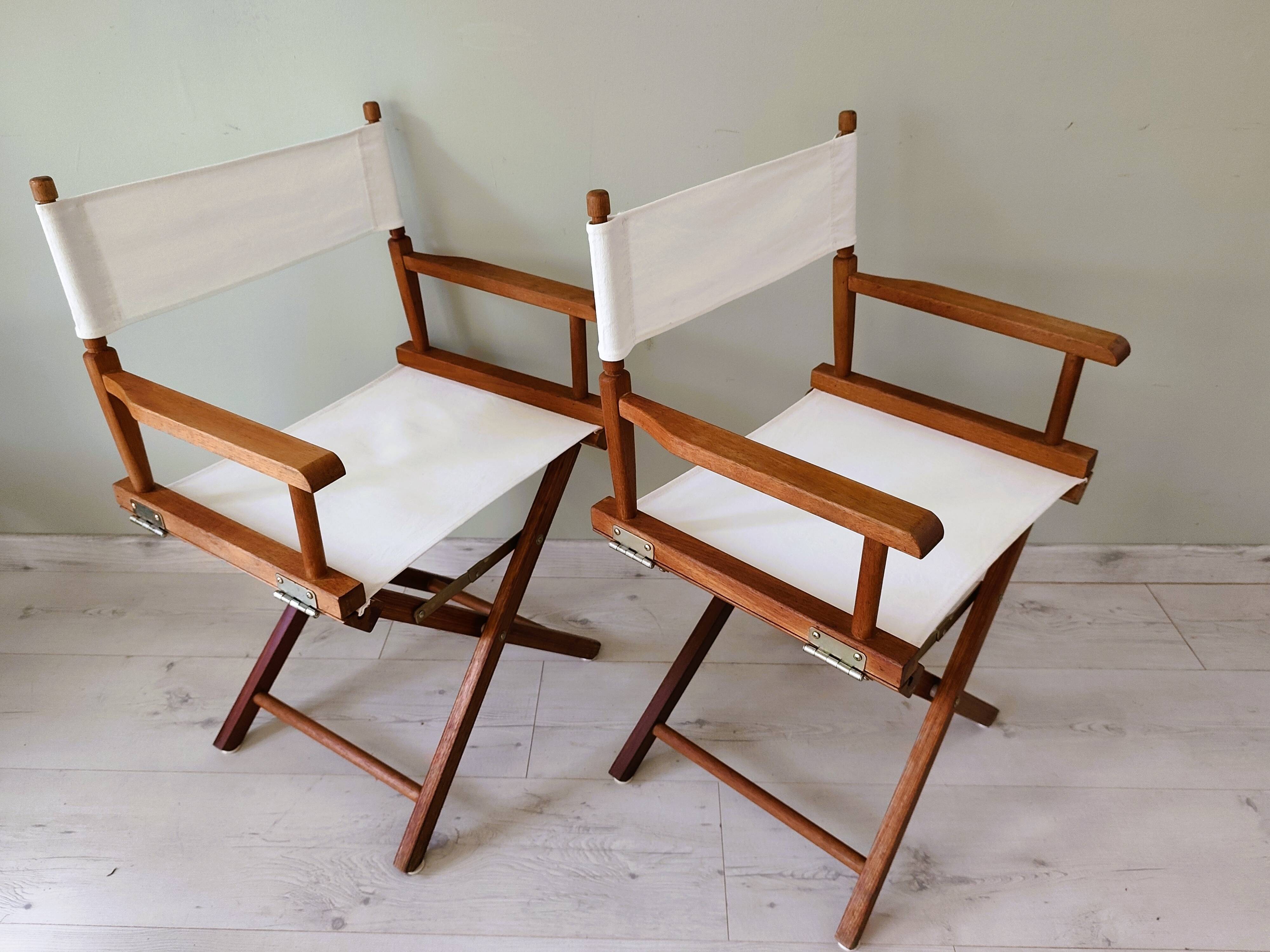Fauteuils style "réalisateur" anciens
