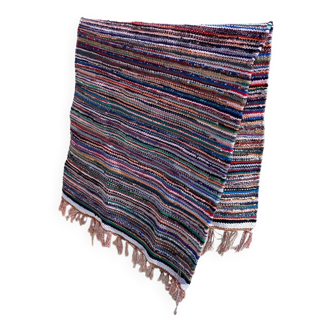 Fine pink striped kilim rug