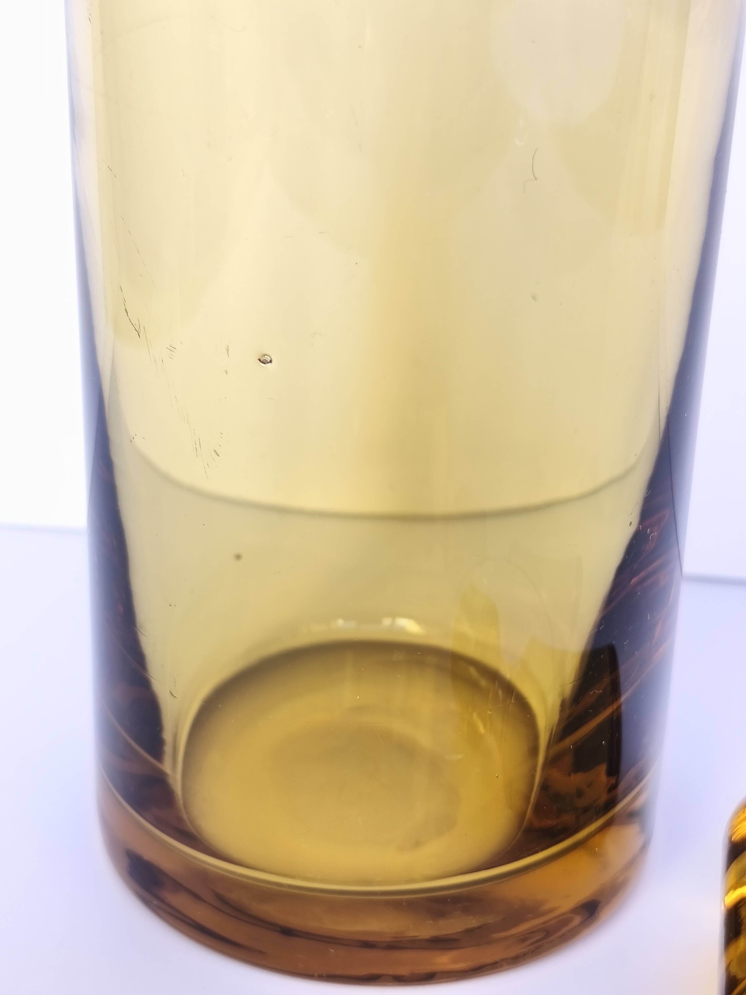 Amber Blown Glass Carafe