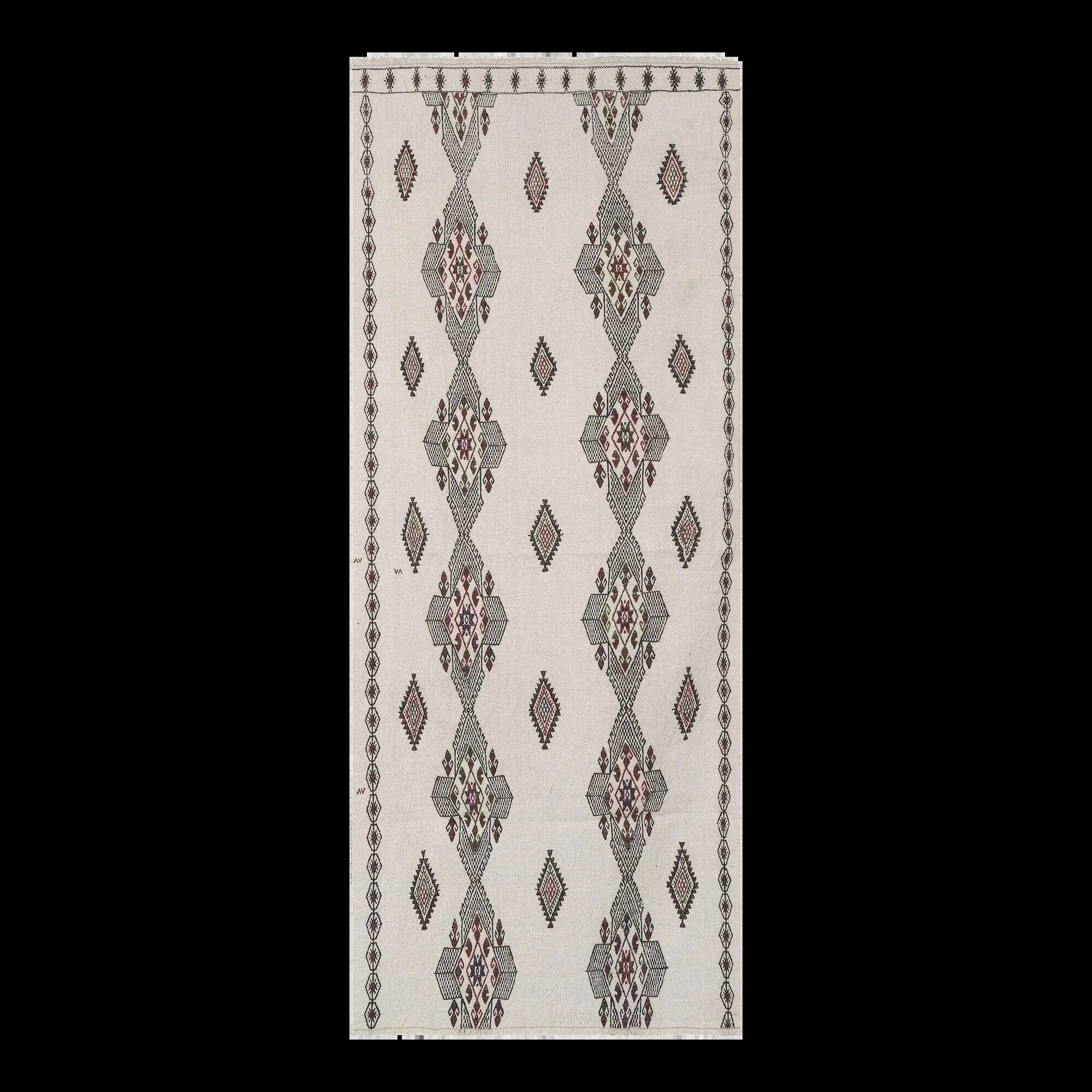 Vintage Turkish kilim, handwoven, 94x215 cm.