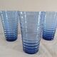 Long blue gradient drink glass – fine glass – 1970s