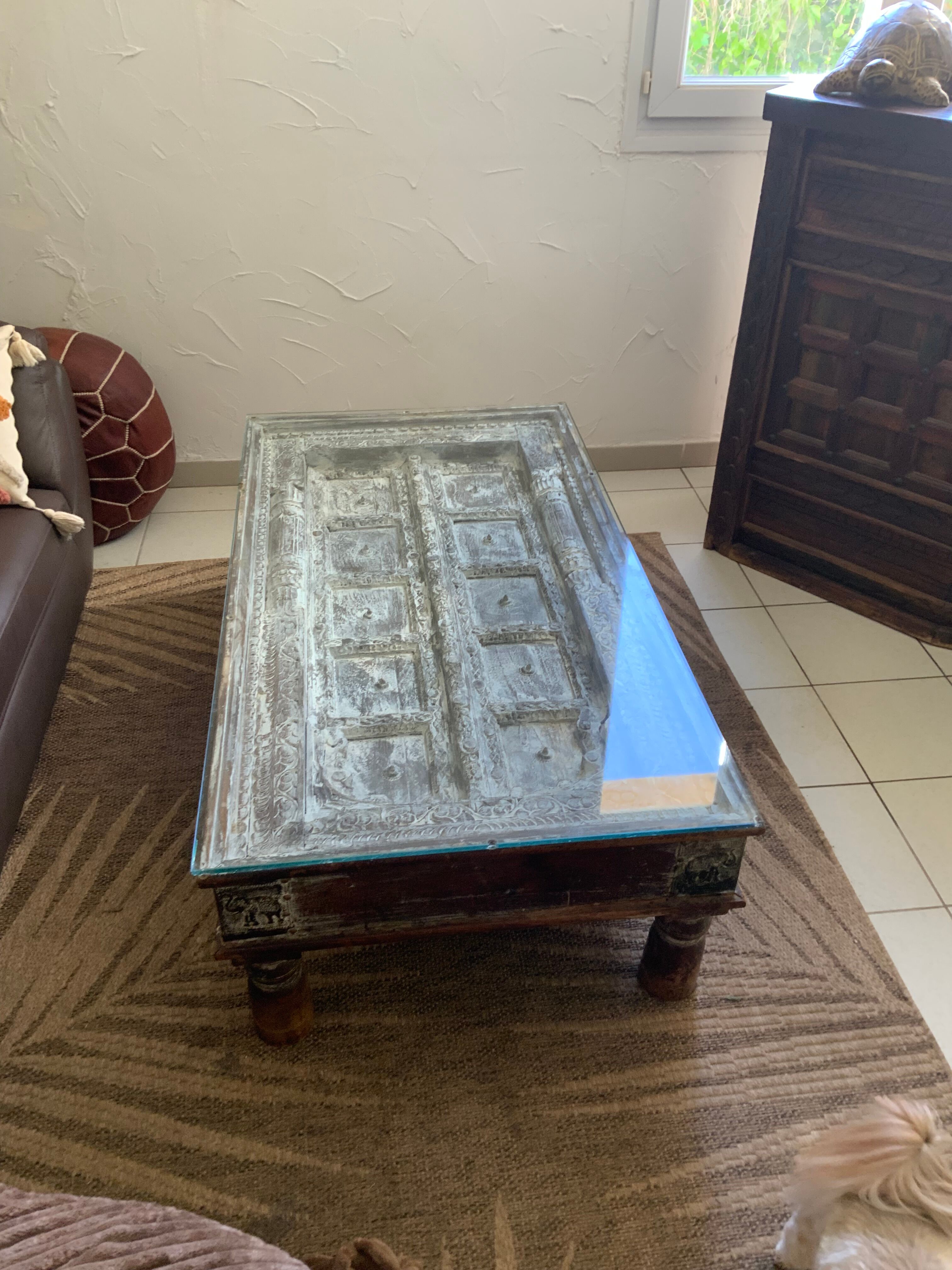 Coffee table, Hindu style, Pakistani, handmade