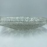 Large glass fruit bowl, cut and chiseled