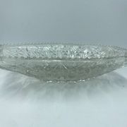 Grande coupe à fruits en verre, taillé et ciselé