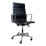 Vitra EA 119 Charles & Ray Eames, cuir et aluminium – noir – chaise de bure