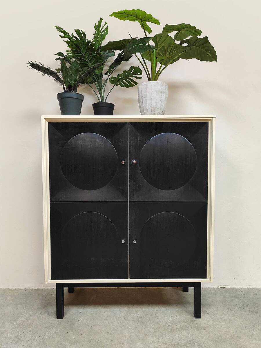 Brutalist circular cabinet vintage 'Geometric design'