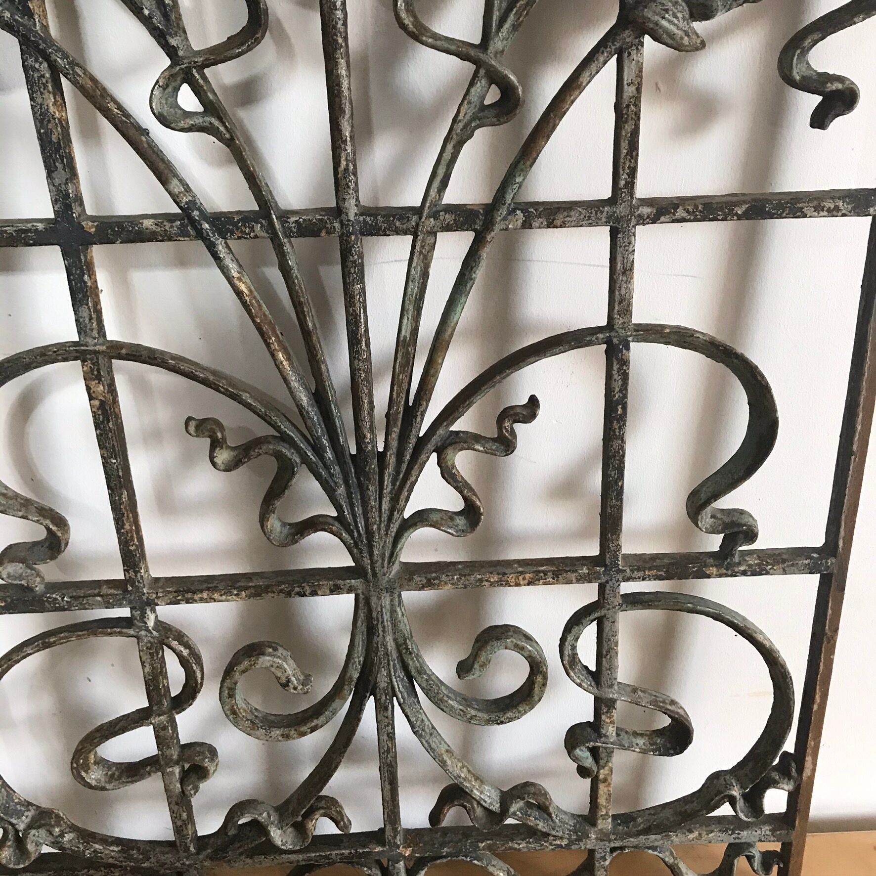 Grille de porte art nouveau en fonte