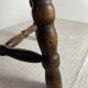 Turned wooden stool