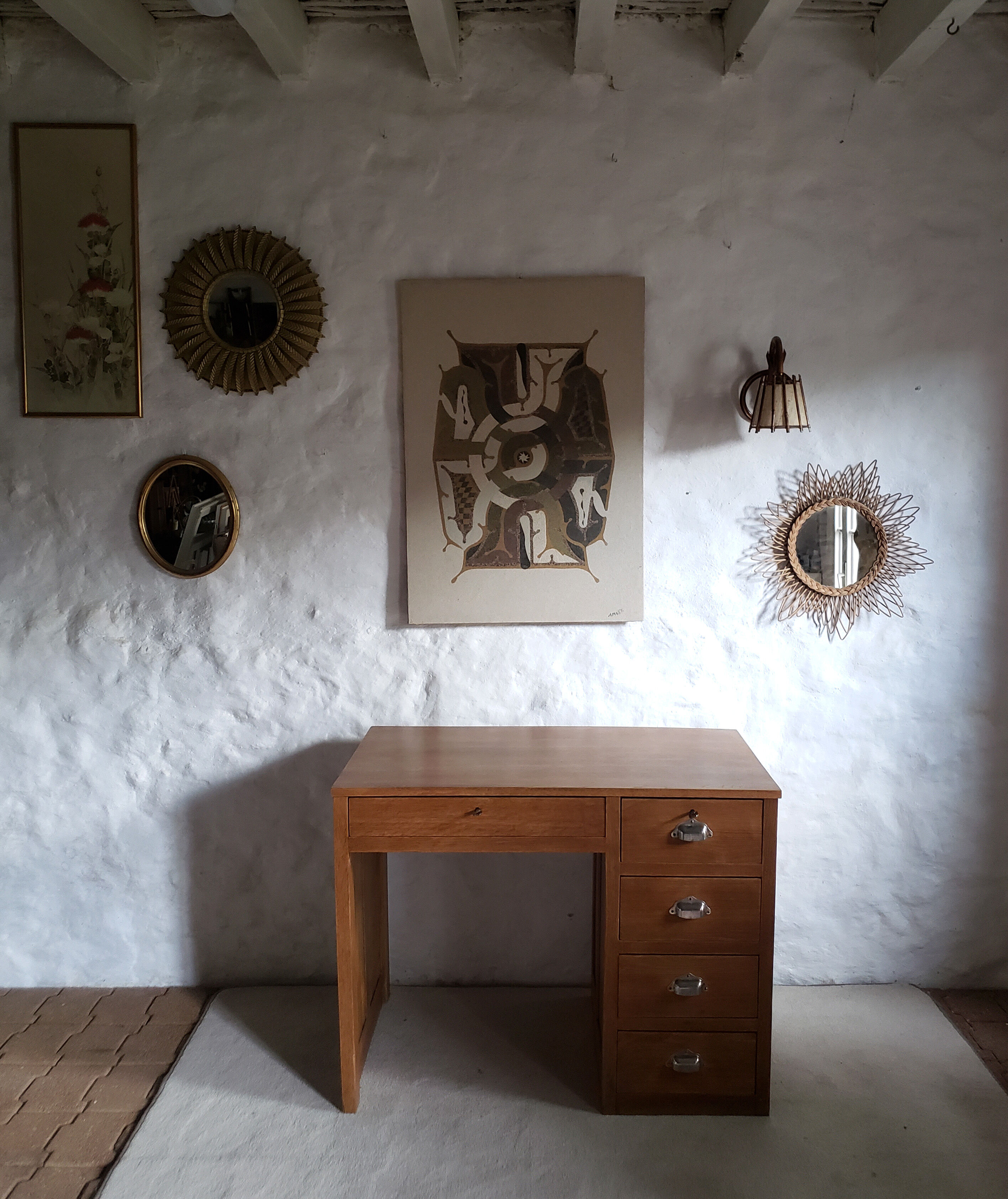 Golden mirror - 34x28cm