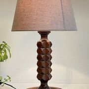 LAMPE Bois Charles DUDOUYT Vintage
