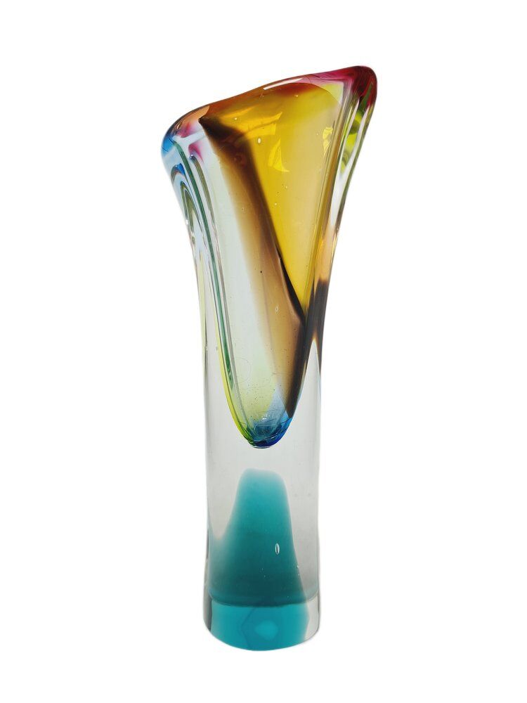 Vase by J. Hospodka for Chribska Glassworks, Czechoslovakia, 1960s