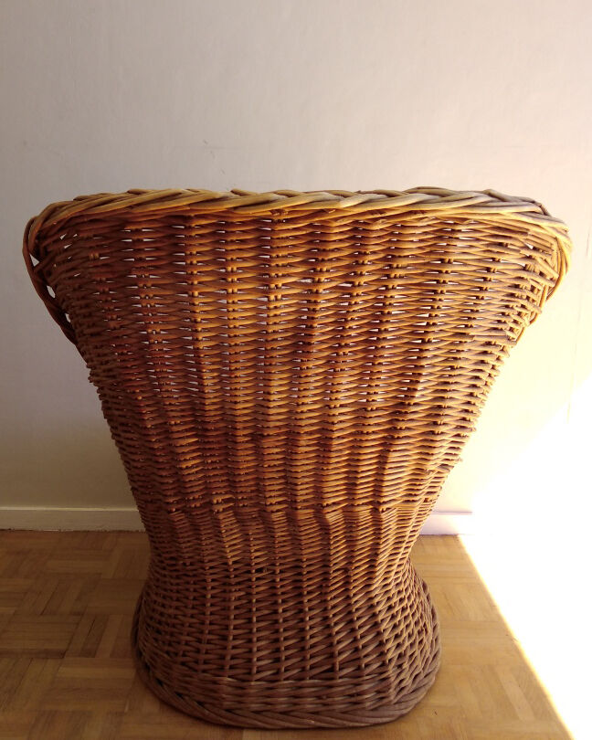 Wicker rattan armchair