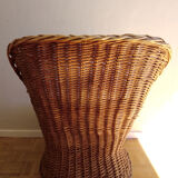 Wicker rattan armchair