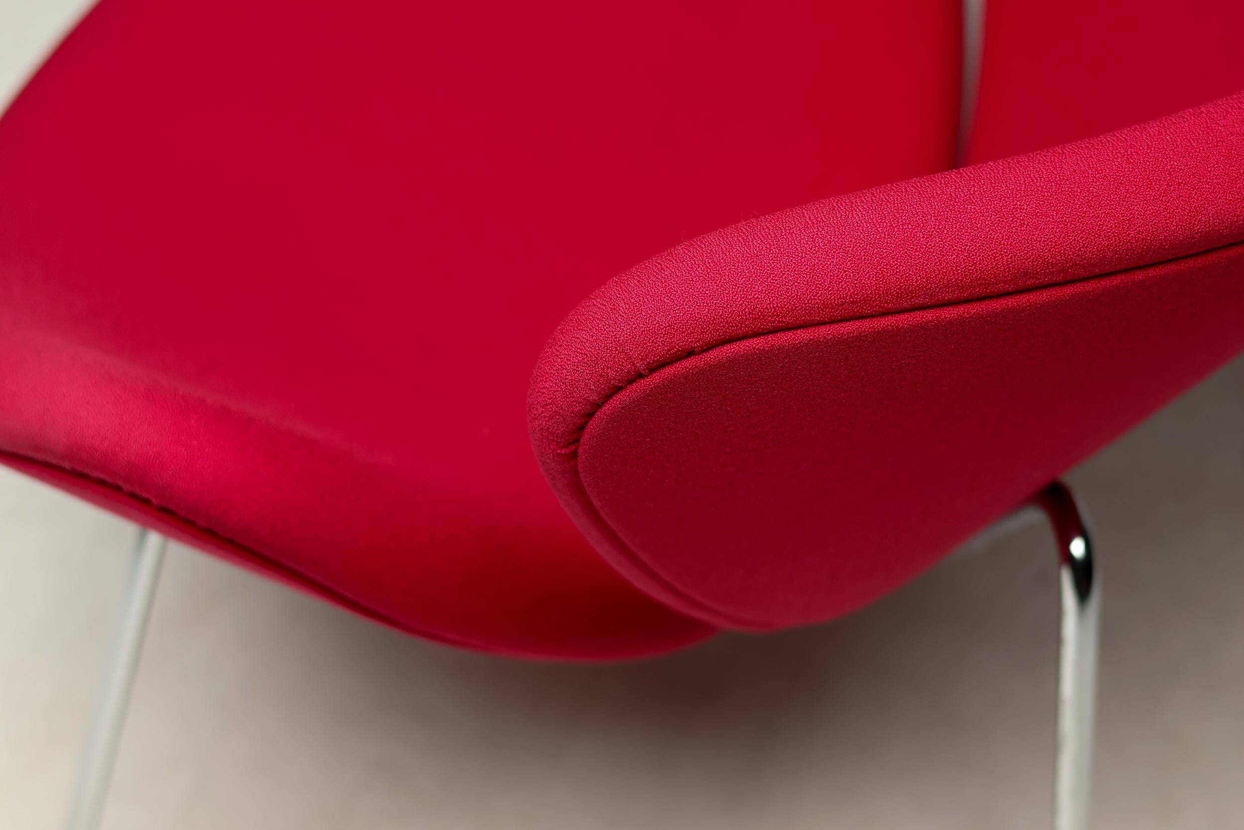 Mid-century modern chair with red and orange slices by Pierre Paulin
