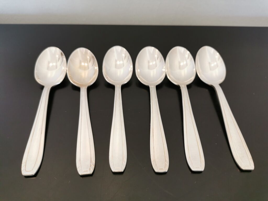 Lot de 24 couverts métal argenté Art déco