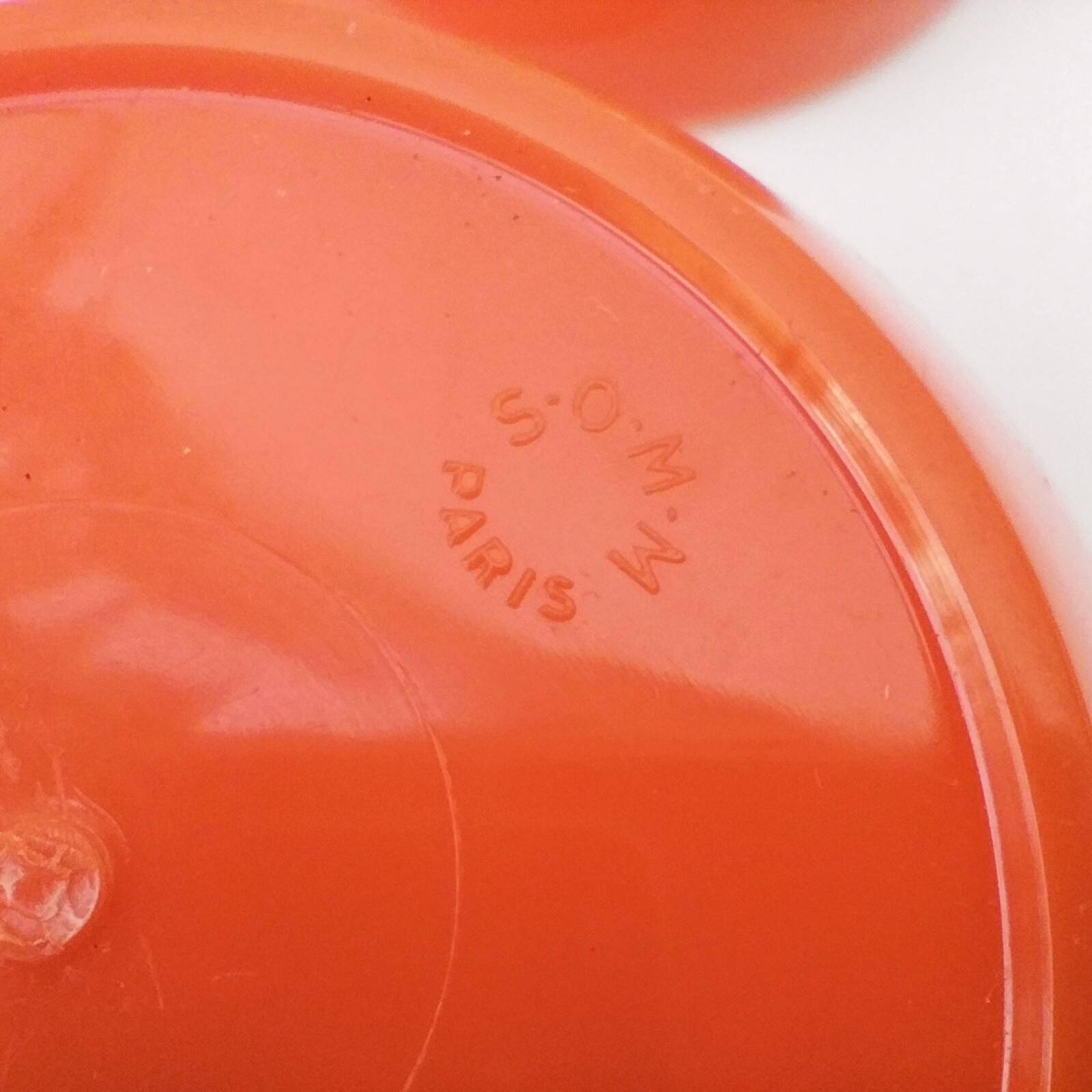 Vintage orange Somm ice cube 70's icon