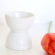 Lot de 4 coquetiers en céramique blanche, vintage