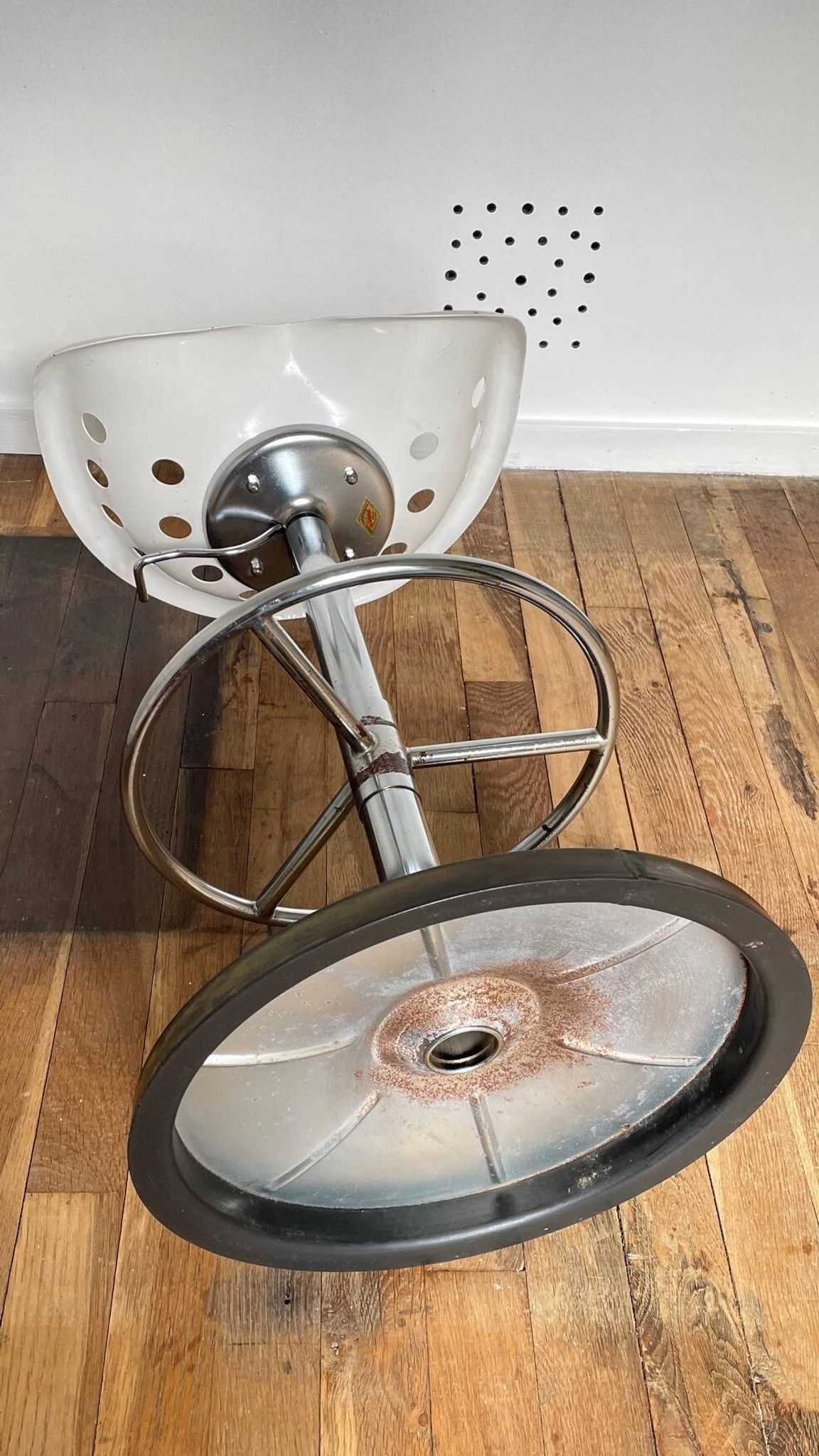 Tabouret haut mirima vintage assise tracteur