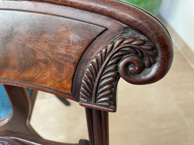 Pair of mahogany chairs XIXth century