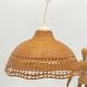 Suspension / Rattan lamp / wicker / natural fibers, vintage
