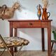 Solid wood table - vintage wooden desk with drawer