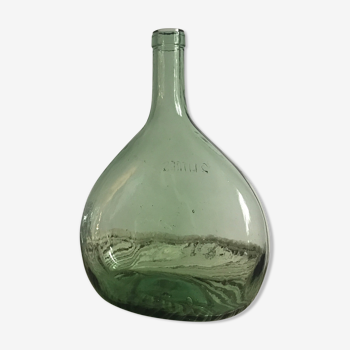 Glass bottle lady jeanne green flat 2 liters