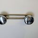 Double wall hook in chrome metal, vintage design.