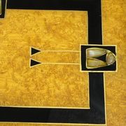 Plateau en marqueterie bois et nacre
