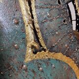 Unique large metal Thai art sculpture floor lamp goldleaf