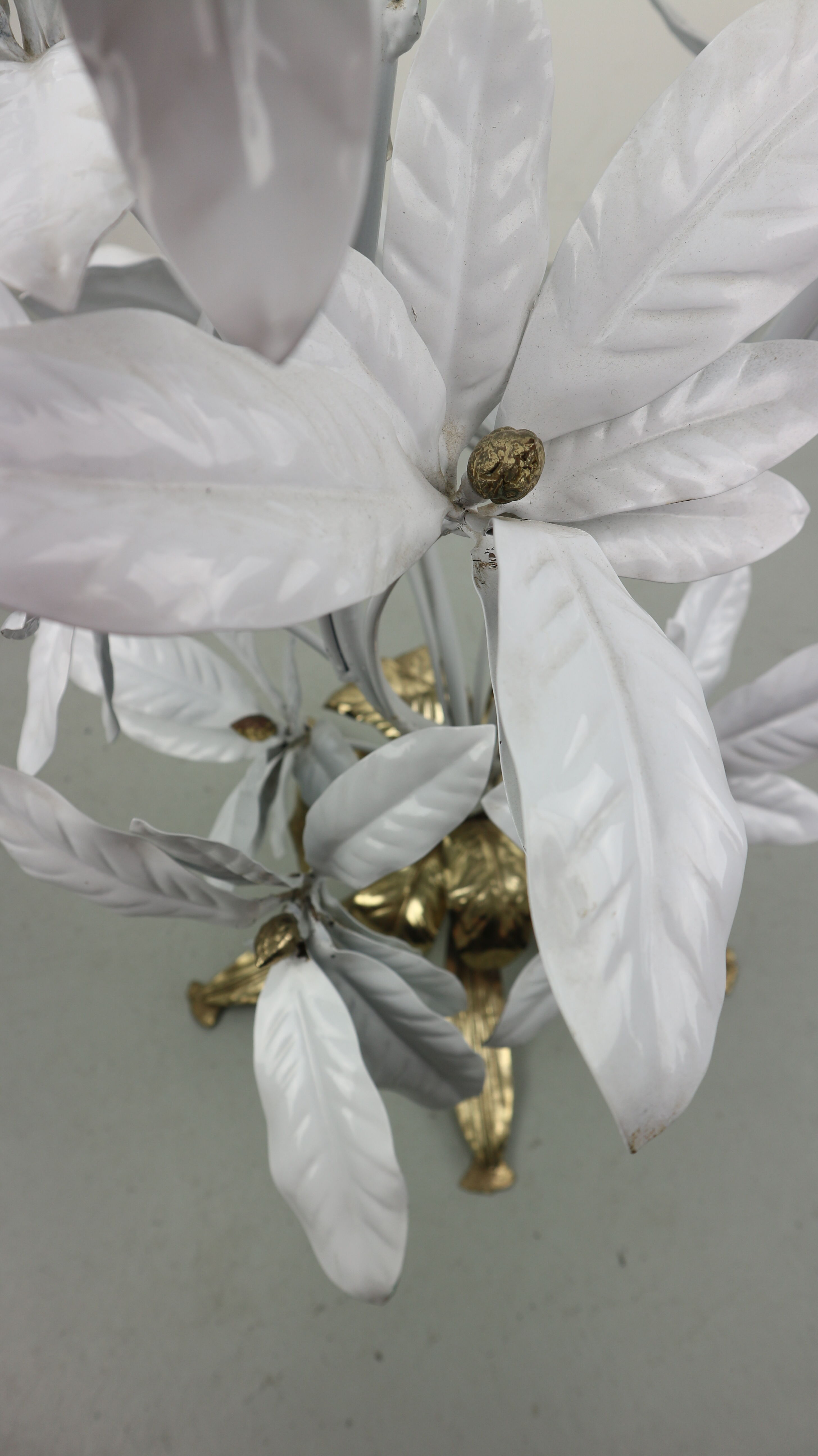 Flower Brass Floor Lamp, 1970s