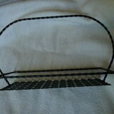 Plateau en métal perforé noir