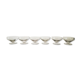 Set de 6 coupes à champagne ancienne gravée et taillée