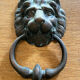 Lion head door knocker