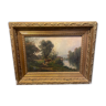 Oil on canvas framed landscape