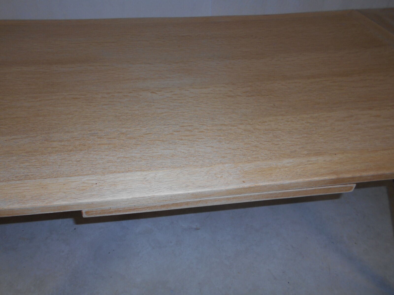 Table vintage 1960 pieds compas chéne clair